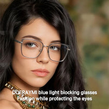 Load image into Gallery viewer, DOERAYMI Blue Light Glasses-Fashion Square Eyeglasses,Anti UV Ray &amp; Blue Light Glasses for Woman/Men
