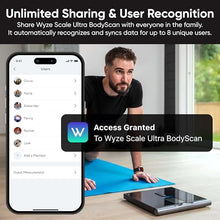 Load image into Gallery viewer, Wyze Smart Scale Ultra BodyScan with Handle – Wi-Fi &amp; Bluetooth Body Composition Scale for Weight, BMI, Body Fat, Muscle Mass, and Segmental Measurement, 400 lbs, Black
