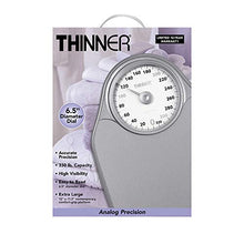 Load image into Gallery viewer, Thinner by Conair Bathroom Scale for Body Weight, Extra-Large Analog Scale Measures Weight Up to 330 Lbs. in Silver
