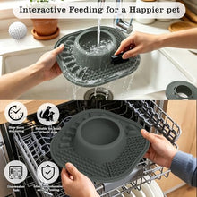 Load image into Gallery viewer, JOJDZD Dog Lick Bowl with Interactive Rolling Ball &amp; Slow Feeder s,Grey
