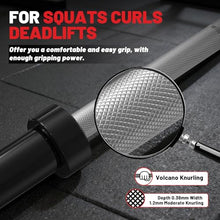 Load image into Gallery viewer, 7FT Olympic Barbell 45 lb Barbell 2 INCH 1000lbs Capacity Olympic Bar with Moderate Knurling-Silver and Black
