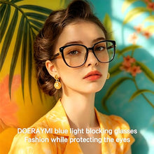 Load image into Gallery viewer, DOERAYMI Blue Light Glasses For Woman,Computer Blue Light Blocking Glasses,Fashion Accessories with Anti-Glare,UV Protection,Screen Fatigue Relief
