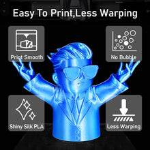 Load image into Gallery viewer, DO3D Silk Blue PLA Satin Shiny 3D Printer Filament, 1.75mm Diameter 1kg Spool 2.2lbs for FDM 3D Printers
