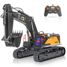 Load image into Gallery viewer, 22 Channel Remote Control Excavator, 1/14 Scale RC Excavator Metal Shovel Independent Arms
