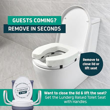 Load image into Gallery viewer, Lunderg Padded Toilet Seat Riser for Seniors - Adds 2 inches. Universal Fit - FIRM Raised Toilet Seat Cushion with High-Density Foam for Enhanced Comfort &amp; Elevation. Post-Surgery Must have (White)
