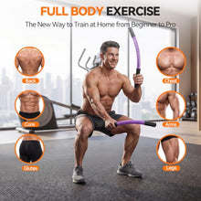 Load image into Gallery viewer, LunaHush Weighted Cordless Ropeless Battle Ropes for Home Gym, 3 Adjustable Resistance, Heavy Duty Strength Training Equipment for HIIT, Full Body Workout, Men &amp; Women, Purple
