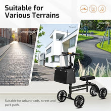 Load image into Gallery viewer, VitaSophy Knee Scooter with Disc Brake, Steerable Knee Walker for Adults,Foldable Rover Scooter for Broken Foot Injured Leg Crutch, Black

