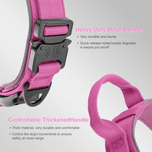 Load image into Gallery viewer, 2026 Upgrade Dog Collar with IPX8 Waterproof AirTag Holder,Military Tactical Comfortable Control Handle and Ultra-Durable Metal Buckle/Night Reflective,GPS Collar for Medium to Large Dogs（Pink/M）
