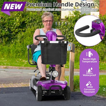 Load image into Gallery viewer, 20 Miles 4 Wheels Mobility Scooter for Seniors/Adults Up to 300LBS,350W Electric Wheelchair Detachable Lithium Battery,Dual Baskets,Rotating Seat,with Taillight, USB Charging, Purple
