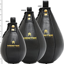 Load image into Gallery viewer, Meister SpeedKills Leather Speed Bag w/Lightweight Latex Bladder - Black - Large (10.5" x 7") (26.7 cm x 17.8 cm)
