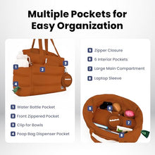 Load image into Gallery viewer, Rubyloo Puffer Dog Travel Bag for Dog Moms, Diaper Bag with Travel Bowls
