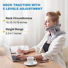 Load image into Gallery viewer, RISURRY Cervical Neck Traction Device Fast Air Pump Neck Brace, Adjustable Inflatable Neck Stretcher with 3 Power Tractions Pain Relief Neck Decompression Tension Relief
