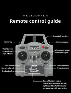 Remote Control Helicopters RC Aircraft for Adults, RC ERA C032 1/48 Scale 6CH 2.4G Gyro Stabilized Aircraft / 2 Battery