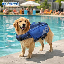 Load image into Gallery viewer, BECROWM Dog Life Jacket Ripstop Dogs Life Vest for Swimming Boating Dog Safety Vest Adjustable Preserver with High Buoyancy and Durable Rescue Handle for Small,Medium,Large Dogs (Small)
