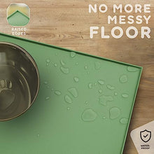 Load image into Gallery viewer, PetHappily Dog Food Mat - Raised Edges Dogs Mat for Food and Water Prevent Spill, Waterproof Cat Food Mats Protect Floors, Easy Clean Dog Bowl Mats for Food and Water, Silicone Pet Food Tray
