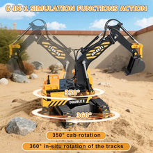 Load image into Gallery viewer, RC Excavators Sandbox Digger Hydraulic Construction Toys - Realistic Construction Vehicle with 6 Functions
