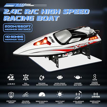 Load image into Gallery viewer, Levhorzn 34+MPH Brushless RC Boat for Adults &amp; Kids with 2 Rechargable Batteries- (Grey)
