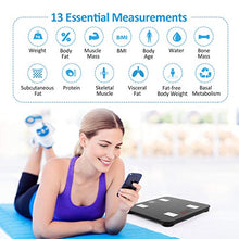 Load image into Gallery viewer, FITINDEX Scale with BMI, Body Fat, Muscle Mass, Smart Scale for Body Weight, Bluetooth, Digital, Sync with App, User Health Equipment
