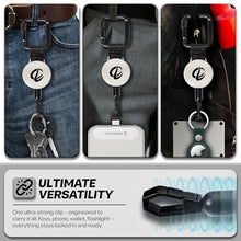 Load image into Gallery viewer, ClutchLoop Anti-Theft Phone Tether - Universal Adhesive Anchor, Retractable Steel Line and Locking Carabiner (White)
