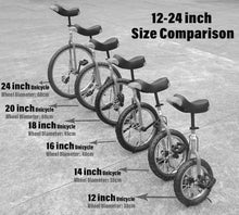 Load image into Gallery viewer, Single Wheel Unicycles Single Wheel Unicycles for Adults Kids, Outdoor Unicycle with Adjustable Seat, Leakproof Tire One Wheel Bike Tires Mountain Unicycle(24&quot;)
