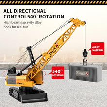 Load image into Gallery viewer, Dwi Dowellin Remote Control Crawler Crane for Boys,11-Channel 2.4GHz RC Construction Crane Toy for Kids Age 3 4-7 8 9 10 Year Old
