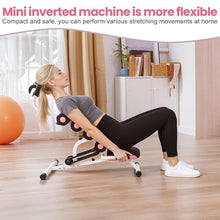 Load image into Gallery viewer, Mini Inversion Table, Adjustable Back Stretcher Table for Pain Relief, Foam Roller, 350 Lbs Load Capacity Home Gym Ergonomic Lumbar Decompression Tables Improve Posture &amp; Spinal Health Pink Black
