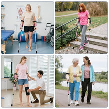 Load image into Gallery viewer, Crutches for Adults 3-Angle Adjustable Forearm Crutches Non-Slip Handles with EVA Elbow Support
