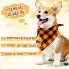 Load image into Gallery viewer, 2 Pack Thick Triangle Dog Bandanas in Storage Box, Reversible Plaid Dog Bandanas Boy Girl, Washable Soft Dog Scarf, Holiday Dog Bandana for Medium Large Dogs and Cats (Large)
