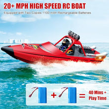 Load image into Gallery viewer, RC Boat for Kids Adults 2.4GHz Remote Control Boats with LED Light for Pool Lakes Water
