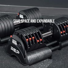 Load image into Gallery viewer, REP Fitness Adjustable Dumbbell Set - 5-40 Lbs, Quickdraw, Multiple Weight Ranges
