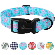Load image into Gallery viewer, ARING PET Flamingo Dog Collar-Cute Cotton Small Dog Collars, Adjustable Lightweight Summer Pet Collars for Small Medium Large Boy and Girl Dogs, X-Small

