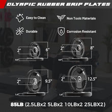 Load image into Gallery viewer, RitFit Barbell Weight Set - 4/6FT Olympic Barbell with Weight Plates (55-275LB Total) -4FT Silver
