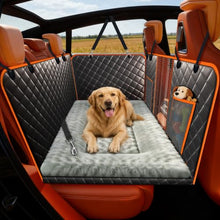 Load image into Gallery viewer, TNELTUEB Dog Car Seat Cover with Bed Mat, Back Seat Extender for Dogs (Black)
