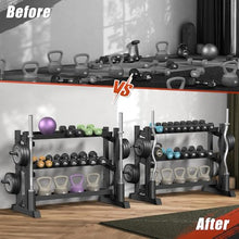 Load image into Gallery viewer, 3-Tier Dumbbell Rack, 1200LB Capacity Adjustable Weight Rack for Home Gym -(Rack Only)

