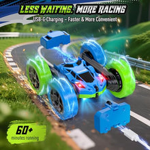 Load image into Gallery viewer, Hamdol Upgraded RC Car for Kids, 360° Rotating Double Sided Stunt Vehicle with Headlights

