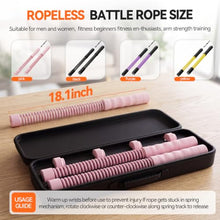Load image into Gallery viewer, LunaHush Weighted Cordless Ropeless Battle Ropes for Home Gym, 3 Adjustable Resistance, Heavy Duty Strength Training Equipment for HIIT, Full Body Workout, Men &amp; Women, Pink
