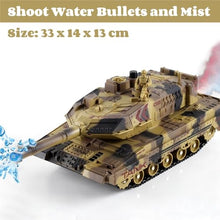 Load image into Gallery viewer, RC Tank That Shoots, 2.4GHz Military Vehicles Model with 360°Rotating Turret, Auto Demo, Sound &amp; Smoke &amp; Light
