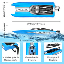 Load image into Gallery viewer, volantexrc Remote Control Boats for Pools and Lakes 20+MPH AtomicXS High Speed RC Boat for Adults (795-5 Blue)

