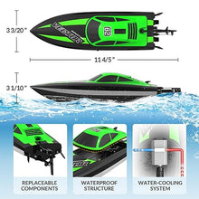Load image into Gallery viewer, VOLANTEXRC RC Boat 20MPH Fast Remote Control Boat for Adults 2.4Ghz Toy Boats for Pools Green
