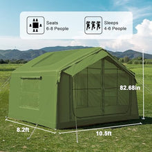 Load image into Gallery viewer, Inflatable Tents for Camping, Large Blow Up Tent with Hand Pump, Easy Setup InflatableTent 4 Season Tent, Waterproof Oxford Air Glamping Tents for Camping Adult 4/6/8 Person
