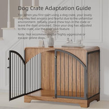 Load image into Gallery viewer, Berenlefe 40" Farmhouse Dog Crate Furniture for Large/Medium Dogs, Decorative Pet House End Table, Wooden Dog Kennel Furniture Indoor, Retro Brown
