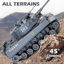 Load image into Gallery viewer, Supdex 1:18 RC Tank That Shoot BBS, 2.4G WW2 German Tiger I Remote Control Tank Model Toys, Army Toy with Smoke
