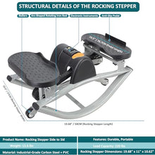 Load image into Gallery viewer, WIKONALK Portable Rock Stepper Side to Side,Low Impact Rocking Steppers for Exercise at Home with Resistance Bands and Non-Slip Mat,Rock Stepper Exercise Equipment for Apartment,Living Room
