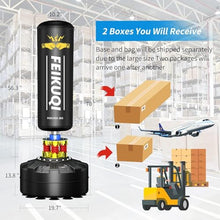 Load image into Gallery viewer, Standing Punching Bag for Adults, Feikuqi 205lbs Boxing Bag with Stand, Shock Absorber, Suction Cup Base, Punching Bag Stand for Adult, Standing Kickboxing Bag for Home Office Gym
