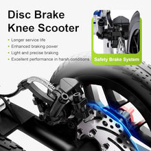 Load image into Gallery viewer, BlessReach Deluxe Medical Scooter Double Handbrake, All Terrain Steerable Knee Scooter Crutch Alternative, for Adults Injured Ankle &amp; Foot Recovery in Blacks
