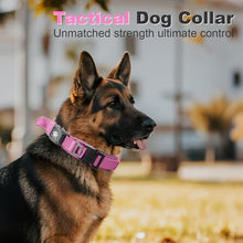 Load image into Gallery viewer, 2026 Upgrade Dog Collar with IPX8 Waterproof AirTag Holder,Military Tactical Comfortable Control Handle and Ultra-Durable Metal Buckle/Night Reflective,GPS Collar for Medium to Large Dogs（Pink/M）
