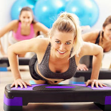 Load image into Gallery viewer, BalanceFrom Aerobic Step Platform Trainer with Adjustable 3-Level Risers, 400 Pound Weight Capacity – Non-Slip Exercise Stepper for Cardio, Strength, and Fitness Workouts at Home or Gym
