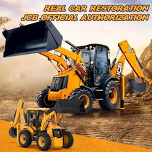 Load image into Gallery viewer, DOUBL E JCB 1:20 Scale RC Excavator &amp; Loader – Dual-Function Construction Model with Rotating Arm, Realistic Sound &amp; Light | Ideal
