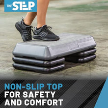 Load image into Gallery viewer, Freestyle STEP Exercise Step Platform, Circuit Size Stepper for Exercise at Home with 4 Stackable Risers for Height Adjustments

