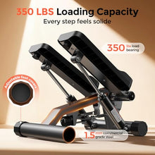 Load image into Gallery viewer, SPORTSROYALS Twist Stepper/Mini Stepper for Exercise at Home,Stair Stepper with Resistance Bands for Full Body Workout
